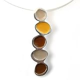 Modern Sterling Silver Bubble Necklace - Mocha