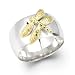 Bling Jewelry Sterling Silver Two Tone Dragonfly Ring - 9