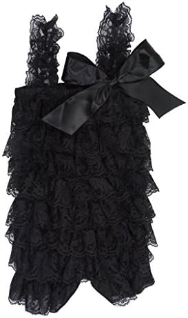 Lilly Bow Peep Baby-Girls Lace And Satin Petti Romper