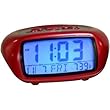 Equity 31038R LCD Calendar Alarm Clock with Temperature (Red)