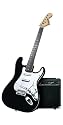Fender Starcaster Strat Pack Electric Guitar with Amp and Accessories - Black