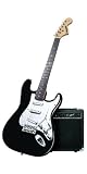 Fender Starcaster Strat Pack Electric Guitar with Amp and Accessories - Black