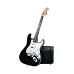 Fender Starcaster Strat Pack Electric Guitar with Amp and Accessories - Black