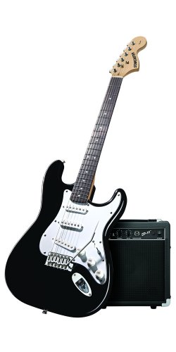 Fender Starcaster Strat Pack Electric Guitar with Amp and Accessories - Black