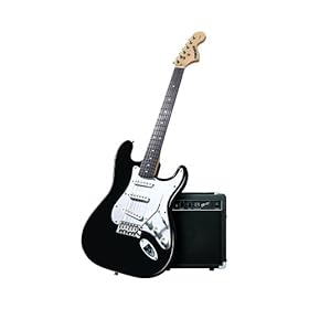 Fender Starcaster Strat Pack Electric Guitar with Amp and Accessories - Black