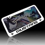 Ford Mustang Dual Logo Chrome Metal License Frame