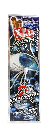Royal XXL Cigar Wraps Blueberry 4 Packs Per Order with Bakebro Silicone Container