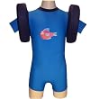Boys Short Sleeve Float Suit with Heads-Up Flotation and UV Sun Protection