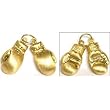 14K Yellow Gold Charm Boxing Gloves Boxer Pendant New