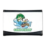 salt water fishing poles:Artsmith, Inc. Mini Wallet Gone Fishin Fisherman