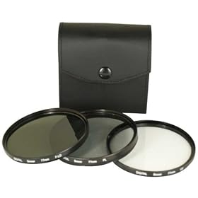 77 mm Digital Filter Kit Professional Digital Optics Ultraviolet, Polarized, Fluorescent Filters