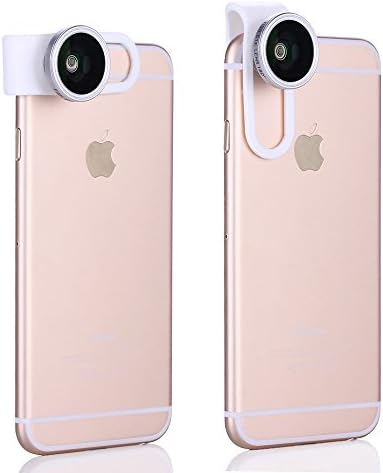 Yooeur Universal Cell Phone Camera Lens Kit for iPhone 6s 6 Plus,Samsung Galaxy S6 S5,Mobile Phones (Clip-on 3 in 1: 180 Degree Fisheye Lens + 0.65X Wide Angle Lens + 10X Macro Lens)