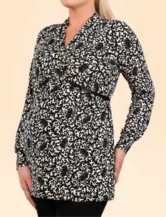 A Pea in the Pod: Long Sleeve V-neck Shawl Collar Maternity Top