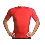 Beach Depot UPF 50+ Men's Short Sleeve Rash Guard Shirt - Red