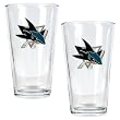 San Jose Sharks 2pc Pint Ale Glass Set - Primary Logo NHL Hockey