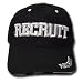 BLACK ADJUSTABLE LAW ENFORCEMENT RECRUIT CAP HAT VELCRO