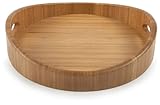 Core Bamboo Modern Round Tray, Natural