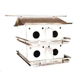 Birds Choice Coates Original 2 Floor-8 Room Purple Martin House with Round Holes by 