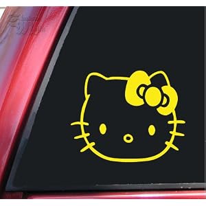 Hello Kitty #2 Vinyl Decal Sticker - Yellow