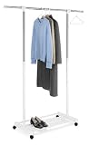 Whitmor Deluxe Adjustable Garment Rack, White