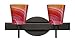 Besa Lighting 2SW-5131SL-BR 2X40W G9 Canto 5 Wall Sconce with Solare Glass, Bronze Finish