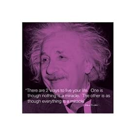 Albert Einstein Miracles Quote Motivational Poster 16 x 16 inches