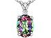 2.03 cts Mystic Rainbow Topaz and Genuine Diamond Pendant - 14kt White or Yellow Gold