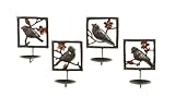 Set of 4 Wild Songbird Tea Light Candle Holder Wall Sconces 6.25
