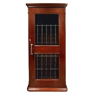 Vinotemp VT-SONOMACL350D Sonoma 160 Bottle Wine Cabinet With Dark Cherry Finish