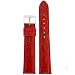 Mens Watch Band Crocodile Grain Red Glossy Built-In Spring Bars 18 millimeter