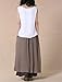 Mordenmiss Women's Casual Loose Fit Layers Wide Leg Pants Khaki, One Size