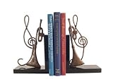 Danya B ZD6394 Trumpet Bookend Set H:9 Inch