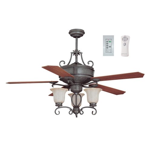 Ellington LEF56BBZ5CWR La Fleur 56 Inch Five Blade Ceiling Fan with Remote and Wall Control, Blacksmith Bronze with Teastain Light 41oAaAf9shL Ellington LEF56BBZ5CWR La Fleur 56 Inch Five Blade Ceiling Fan with Remote and Wall Control, Blacksmith Bronze with Teastain Light