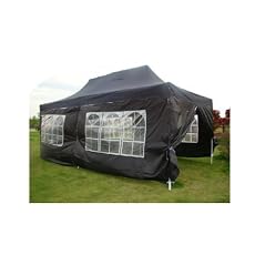 NEW WATERPROOF 3M X 6M POP UP TENT GAZEBO MARQUEE PARTY TENT INC CANOPY+ 4 SIDES (BLACK)