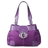 Xhilaration Faux-Crocodile Tote - Purple