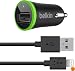 Belkin Car Charger with 8-Pin Lightning Cable Connector to USB Cable for Apple iPhone 5, iPad (4th Gen), iPad mini, iPod Touch (5th Gen), and iPod nano (7th Gen) (2.1) AMP/10 Watt)
