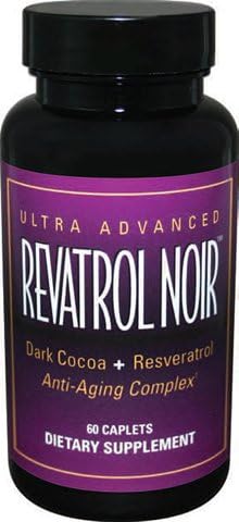 Revatrol Noir Ultra Advanced Anti-Aging Complex - Flavonol-Rich Dark Cocoa Extract Plus Two of the Most Powerful Kinds of Resveratrol