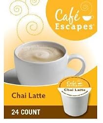 Caf&eacute; Escapes Chai Latte  K-Cup Portion Pack for Keurig K-Cup Brewers, 24-Count
