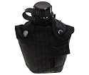US Plastikfeldflasche, Nylonbezug, schwarz, 1 l.
