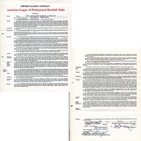 William Harridge & Hank Greenberg Autographed Contract