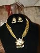 Lakh Kundan Copper Finish Necklace Jewelry Set Belly Dance/Dangling Earrings(Brand New) Free Shipping