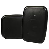 New Indoor or Outdoor Weatherproof HD Mountable Black Speaker Pair TS4ODB