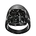 High Polished Black Vintage 316l Stainless Steel Skull Rings for Men Size 8 - 12 (11)