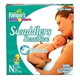 Pampers Swaddlers Sensitive Newborn Diapers - 60 Count
