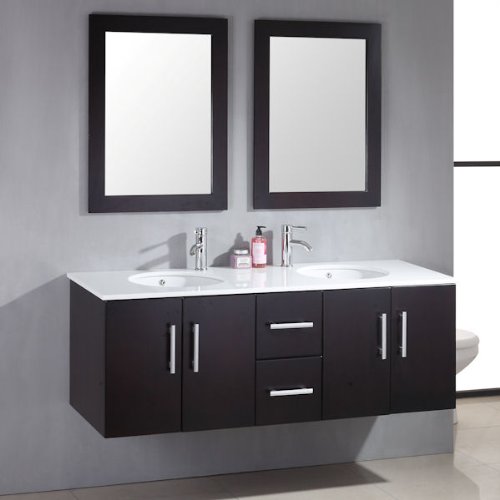  new year Porcelain Double Bathroom Vanity SycamoreB007IALAXQ