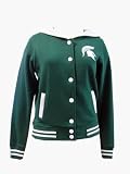 Michigan State University Ladies Button Up Hooded Jacket