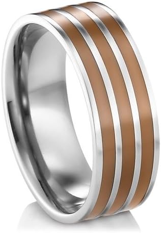 Henessey Henessey Titanium Wedding Band - Size:8