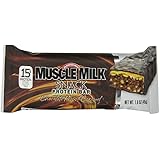 CytoSport Muscle Milk Snack Protein Bar, Chocolate Peanut Caramel, 45 g., pack of 12