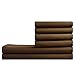 Southshore Fine Living, Inc. 21-Inch Extra Deep Pocket Sheets King, 6-Piece Microfiber Sheet Set, Flat Oversized King Sheets, Brown Pillow Cases 4 Pack, Chocolate Brown Sheet Set