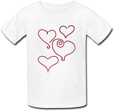 RUIFENG Custom Heart Love T-shirts For Little Girl